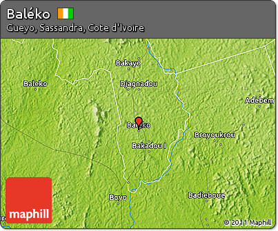 Physical Map of Baléko