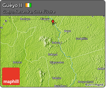 Physical Map of Guéyo II