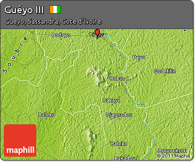 Physical Map of Guéyo III