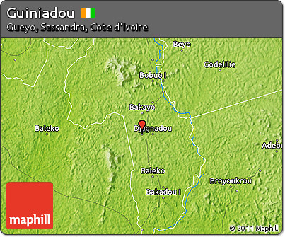 Physical Map of Guiniadou
