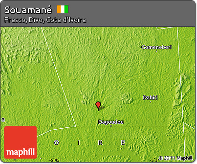 Physical Map of Souamané