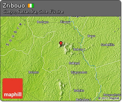 Physical Map of Zribouo
