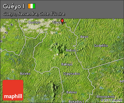Satellite Map of Guéyo I