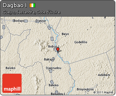 Shaded Relief Map of Dagbao I