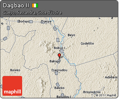 Shaded Relief Map of Dagbao II