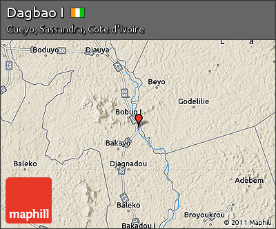 Shaded Relief Map of Dagbao I