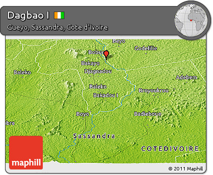 Physical Panoramic Map of Dagbao I