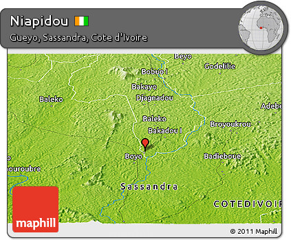 Physical Panoramic Map of Niapidou