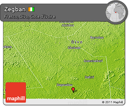 Physical Panoramic Map of Zegban