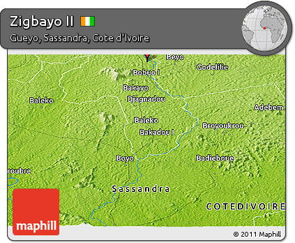 Physical Panoramic Map of Zigbayo II