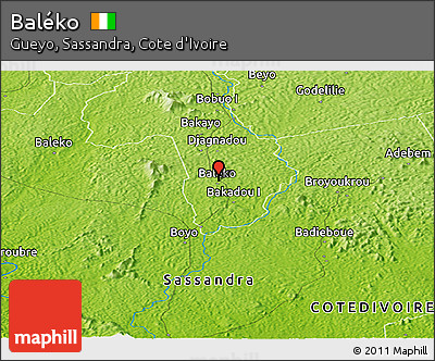 Physical Panoramic Map of Baléko