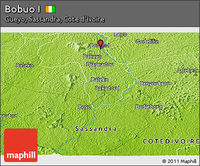 Physical Panoramic Map of Bobuo I