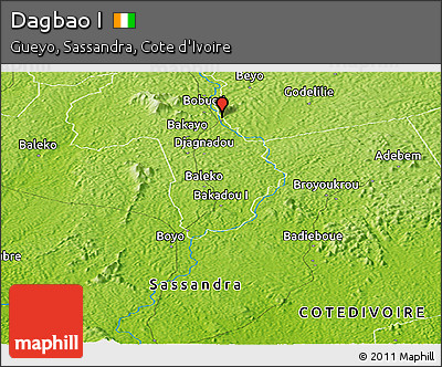 Physical Panoramic Map of Dagbao I