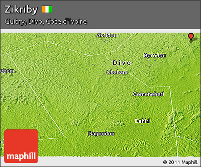 Physical Panoramic Map of Zikriby