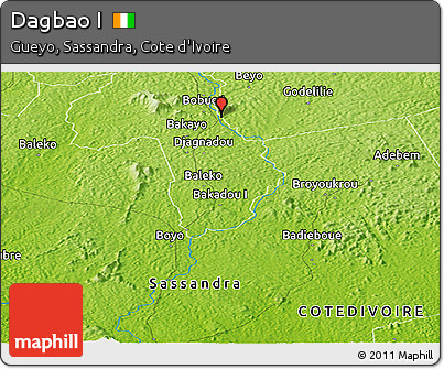Physical Panoramic Map of Dagbao I