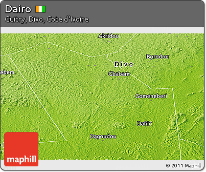 Physical Panoramic Map of Dairo