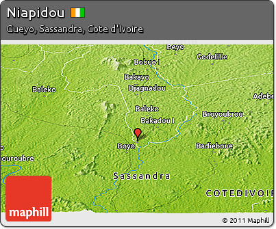 Physical Panoramic Map of Niapidou