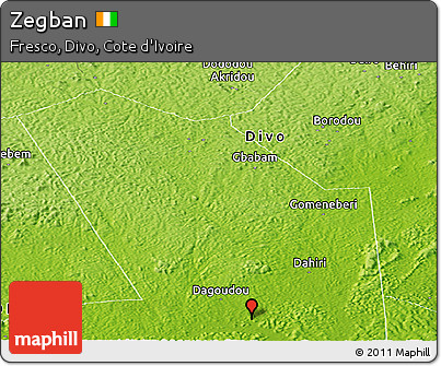 Physical Panoramic Map of Zegban