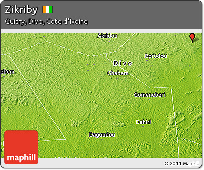 Physical Panoramic Map of Zikriby