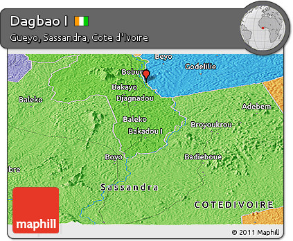 Political Panoramic Map of Dagbao I