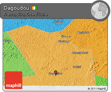 Political Panoramic Map of Dagoudou