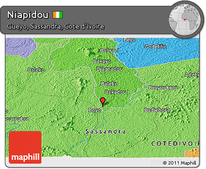 Political Panoramic Map of Niapidou