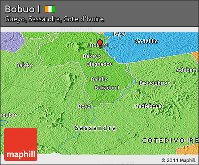 Political Panoramic Map of Bobuo I