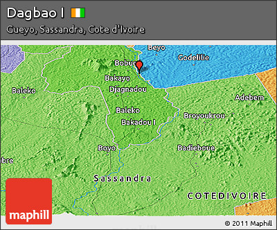 Political Panoramic Map of Dagbao I