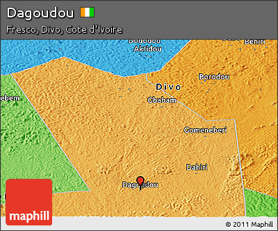 Political Panoramic Map of Dagoudou