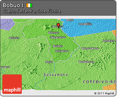 Political Panoramic Map of Bobuo I