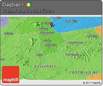 Political Panoramic Map of Dagbao I