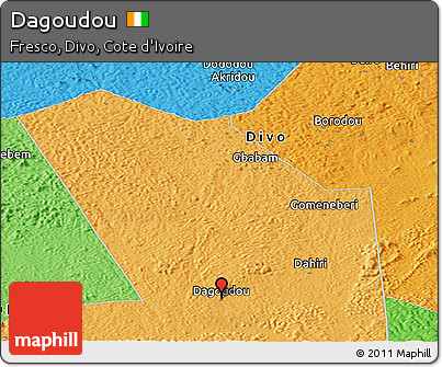 Political Panoramic Map of Dagoudou