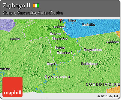 Political Panoramic Map of Zigbayo II