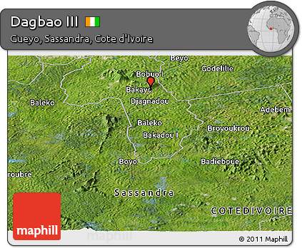 Satellite Panoramic Map of Dagbao III