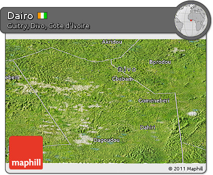 Satellite Panoramic Map of Dairo
