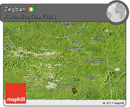 Satellite Panoramic Map of Zegban