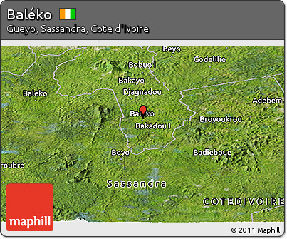 Satellite Panoramic Map of Baléko