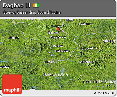 Satellite Panoramic Map of Dagbao III
