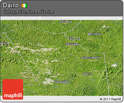 Satellite Panoramic Map of Dairo