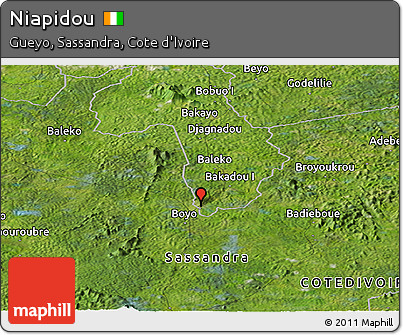 Satellite Panoramic Map of Niapidou