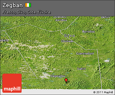 Satellite Panoramic Map of Zegban