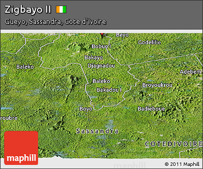 Satellite Panoramic Map of Zigbayo II