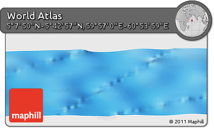 Physical Panoramic Map of the Area around 5° 25' 24" N, 60° 25' 29" E