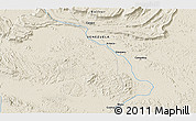 Shaded Relief 3D Map of the area around 5° 25' 24" N, 63° 40' 30" W