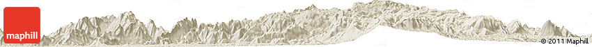 Shaded Relief Horizon Map of the Area around 5° 25' 24" N, 65° 22' 30" W