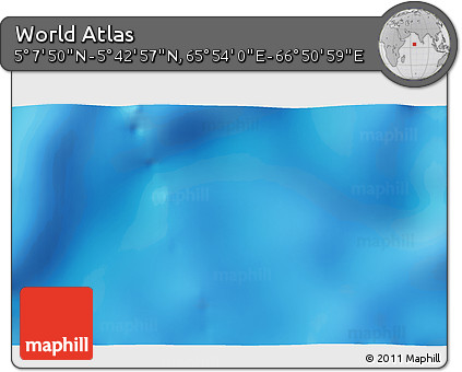 Physical 3D Map of the Area around 5° 25' 24" N, 66° 22' 30" E