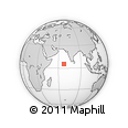 Outline Map of the Area around 5° 25' 24" N, 67° 13' 29" E, rectangular outline