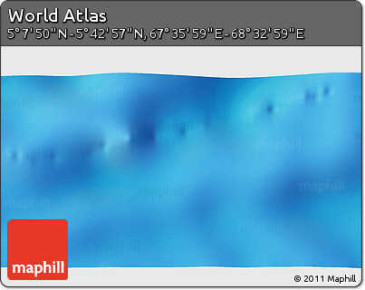 Physical 3D Map of the Area around 5° 25' 24" N, 68° 4' 29" E