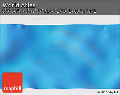 Physical 3D Map of the Area around 5° 25' 24" N, 68° 55' 30" E