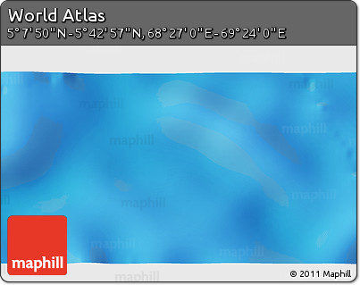 Physical 3D Map of the Area around 5° 25' 24" N, 68° 55' 30" E